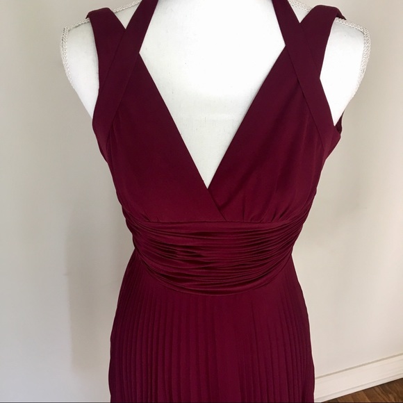 $145 Laundry Burgundy Dress Size 0 - Picture 2 of 5